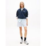 Tommy Hilfiger TJW Essential Linen Şort, S, DW0DW22227, Mavi - Pembe, Kadın