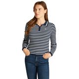 Tommy Hilfiger tjw essential ls polo sweater Kadın Kazak White/Navy Stripe L