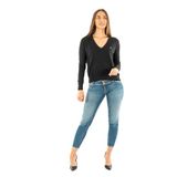 TOMMY HILFIGER TJW ESSENTIAL VNECK SWEATER EXT Kadın Kazak, Black, S