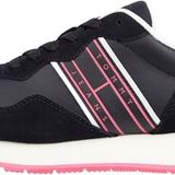 Tommy Hilfiger TJW EVA RUNNER MAT MIX ESS Kadın Spor Ayakkabı, Siyah, 37