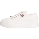 Tommy Hilfiger TJW FLATFORM SNEAKER CHARMS Kadın Spor Ayakkabı, Ecru, 38