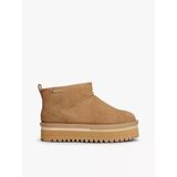 Tommy Hilfiger Tjw Flatform Snow Boot Suede Kadın Yeşil Bot - En0en02841