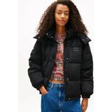 Tommy Hilfiger Tjw Kapitone Kadife Şişme Kadın Siyah Ceket DW0DW21668BDS
