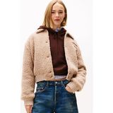 Tommy Hilfiger Tjw Kürk Dokulu Kolej Stili Kadın Kahverengi Ceket DW0DW21666GUQ