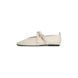 Tommy Hilfiger tjw leather maryjane ballerina Kadın Ayakkabı Newsprint 40 EU