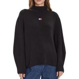 Tommy Hilfiger tjw mockneck badge sweater Kadın Kazak Black L