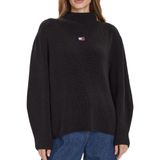 Tommy Hilfiger tjw mockneck badge sweater Kadın Kazak Black S