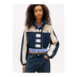 Tommy Hilfiger Tjw Naylon Şerit Detaylı Kadın Mavi Yağmurluk Dw0dw22055c1g