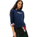 TOMMY HILFIGER TJW REG ESS LOGO 1 CREW EXT Kadın Sweatshirt, Dark Night Navy, M