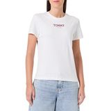 TOMMY HILFIGER TJW REG ESSENTIAL LOGO 2 TEE EXT Kadın T-shirt, Ecru, XS