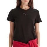 Tommy Hilfiger tjw reg linear ss tee Kadın Shirt Black XS