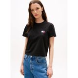 Tommy Hilfiger tjw reg sh tommy us flag ss tee Kadın Shirt Black XS
