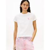 Tommy Hilfiger tjw reg tj bubble ss tee ext Kadın T-Shirts ecru M