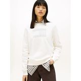 TOMMY HILFIGER TJW REG TJ FLAG CREW Kadın Sweatshirt, Ancient White Tonal, M