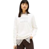 TOMMY HILFIGER TJW REG TJ FLAG CREW Kadın Sweatshirt, Ancient White Tonal, S