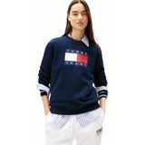 Tommy Hilfiger tjw reg tj flag crew Kadın Sweatshirt Dark Night Navy M