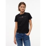 Tommy Hilfiger TJW REG US LINEAR SS TEE T-Shirts Kadın BLACK M
