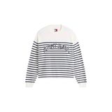 Tommy Hilfiger TJW Regular Fit Varsity Kazak, S, DW0DW22312, Antik Beyaz, Kadın