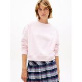 Tommy Hilfiger TJW Relaxed Silver Script Bisiklet Yaka Kazak, M, DW0DW22985, Açık Pembe, kadın