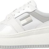 Tommy Hilfiger TJW RETRO BASKET FLATFORM PATENT Kadın Spor Ayakkabı, Beyaz, 40