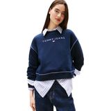 Tommy Hilfiger tjw rlx crp stitch linear crew Kadın Sweatshirt Dark Night Navy XS