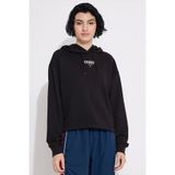 Tommy Hilfiger TJW RLX ESSENTIAL LOGO HOODIE Kadın Siyah Sweatshirt DW0DW17797BDS
