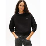 TOMMY HILFIGER TJW RLX SH SILVER SCRIPT CREW Kadın Sweatshirt, Black, XS