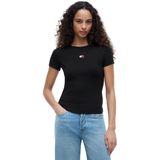 Tommy Hilfiger tjw slim badge rib tee Kadın T-Shirts black S