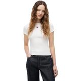 Tommy Hilfiger tjw slim badge rib tee Kadın T-Shirts ecru M