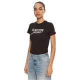 Tommy Hilfiger tjw slim essential logo tee ext Kadın Shirt Black XS
