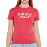 Tommy Hilfiger tjw slim essential logo tee ext Kadın Shirt Pembe S