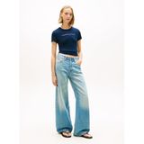 Tommy Hilfiger tjw slim linear tee ext Kadın T-Shirts dark night navy 1 S