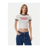Tommy Hilfiger tjw slim sh script ringr tee ext Kadın Shirt Ecru S