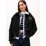 Tommy Hilfiger Tjw Teddy Kolej Stili Bomber Kadın Siyah Ceket DW0DW21666BDS
