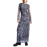 Tommy Hilfiger TJW ZEBRA MAXI KNIT DRESS Kadın Elbise, Mavi, M