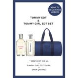 Tommy Hilfiger Tommy EDT 100 ml Erkek Parfüm + Tommy Girl EDT 100 ml Kadın Parfüm + Spor Çantası