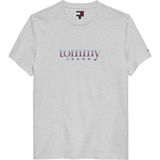 TOMMY HILFIGER TOMMY HILFIGER Erkek Logolu Pamuklu Bisiklet Yakalı Şık Görünüşlü Günlük Kullanıma Uygun Gri T-Shirt DM0DM22333 P08