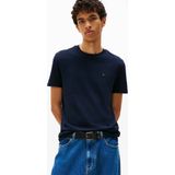 Tommy Hilfiger Tommy Hılfıger Erkek Marka Etiketli Bisiklet Yaka ve Kısa Kollu Şık Görünüşlü Günlük Kullanıma Uygun Beyaz T-Shirt DM0DM20687 0xr - 2XL