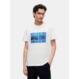Tommy Hilfiger Tommy Hılfıger Erkek Marka Logolu Günlük Kullanıma Uygun Bbeyazz T-Shirt DM0DM23191 Ybh - 2XL