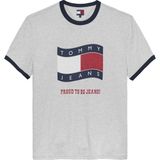 TOMMY HILFIGER TOMMY HILFIGER Erkek Marka Logolu Günlük Kullanıma Uygun Gri T-Shirt DM0DM22537 P08
