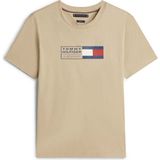 Tommy Hilfiger Tommy Hılfıger Erkek Marka Logolu Günlük Kullanıma Uygun Khaki T-Shirt MW0MW42366 Rbt - XL