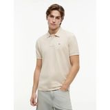 Tommy Hilfiger Tommy Hılfıger Erkek Marka Logolu Günlük Kullanıma Uygun Krem Polo Yaka T-Shirt DM0DM22711 Acı - XL