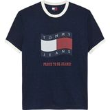 TOMMY HILFIGER TOMMY HILFIGER Erkek Marka Logolu Günlük Kullanıma Uygun Lacivert T-Shirt DM0DM22537 C1G