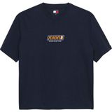 Tommy Hilfiger Tommy Hılfıger Erkek Marka Logolu Günlük Kullanıma Uygun Lacivert T-Shirt DM0DM22546 C1G - XL