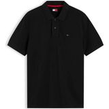 Tommy Hilfiger Tommy Hılfıger Erkek Marka Logolu Günlük Kullanıma Uygun Siyah Polo Yaka T-Shirt DM0DM22711 Bds - XL
