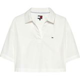 TOMMY HILFIGER TOMMY HILFIGER Kadın Marka Logolu Günlük Kullanıma Uygun Beyaz1 Gömlek DW0DW22596 YBL