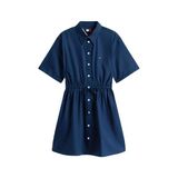 TOMMY HILFIGER TOMMY HILFIGER Kadın Marka Logolu Günlük Kullanıma Uygun Lacivert Elbise DW0DW20617 C1G