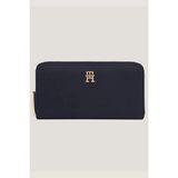 Tommy Hilfiger Tommy Hilfigerr Büyük Fermuarlı Geri Dönüşümlü Cüzdan - Mavi