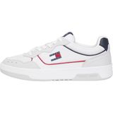Tommy Hilfiger Tommy Jeans Erkek Cupsole Elevated Sneaker Beyaz Deri Tabanlı Düz Ayakkabı
