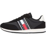 Tommy Hilfiger TOMMY JEANS FLAG RUNNER SNEAKERS Erkek Spor Ayakkabı Black 43